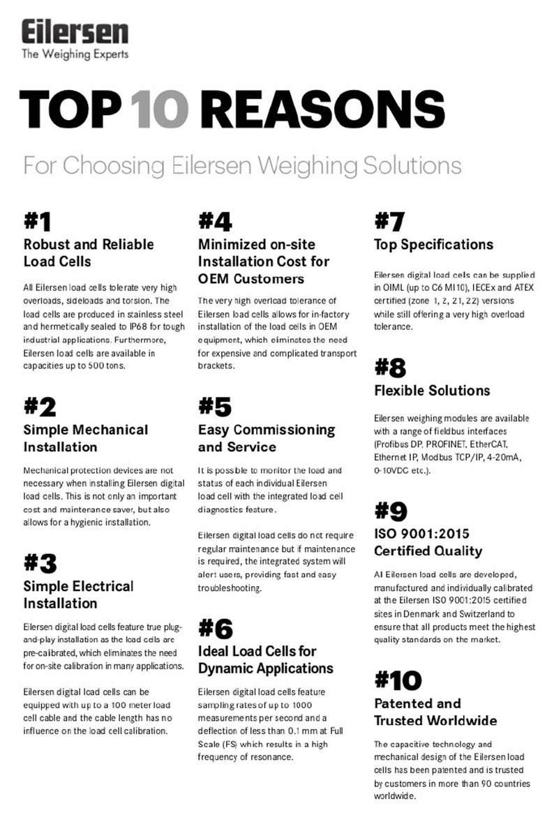 Top 10 reasons for choosing Eilersen weighing solutions