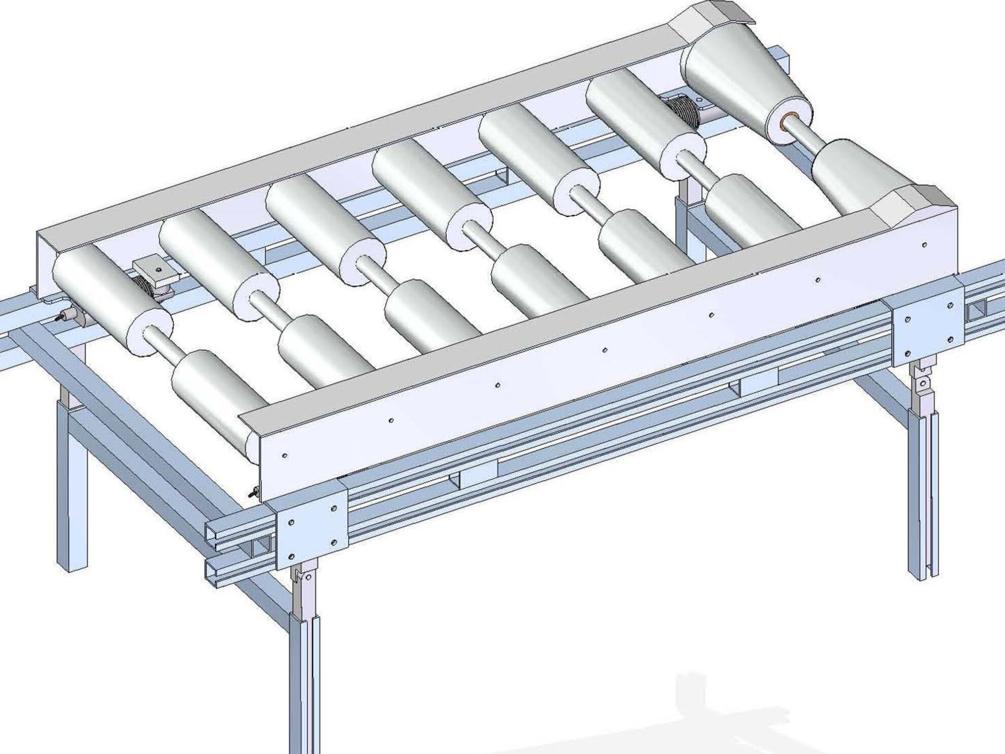 Robust load cells for roller conveyers
