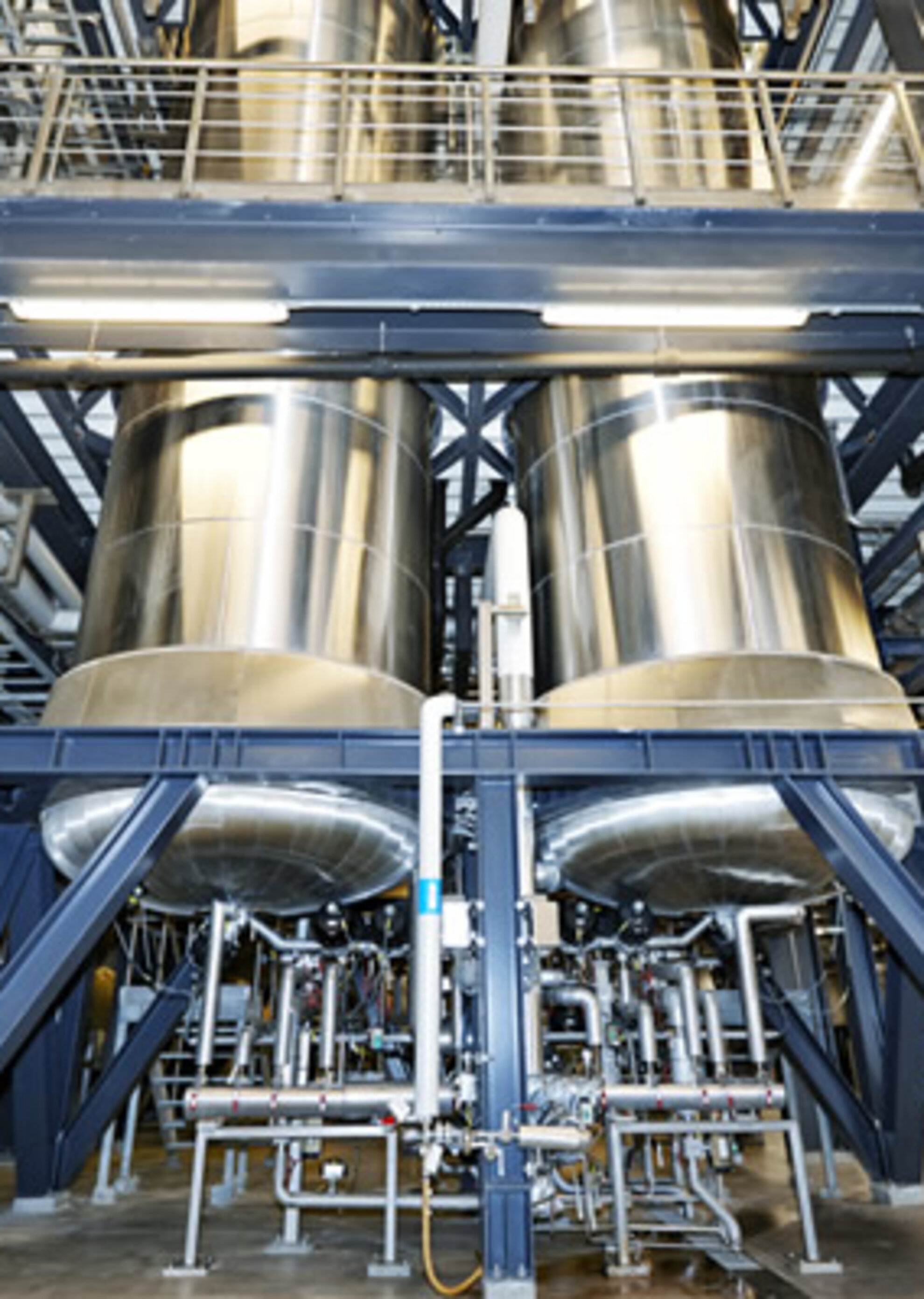 Load cells on fermentation plant